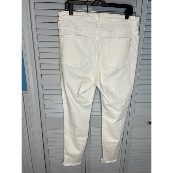 Madewell 10" High-Rise Skinny button denim jeans raw hem women's size 32 - Picture 3 of 6